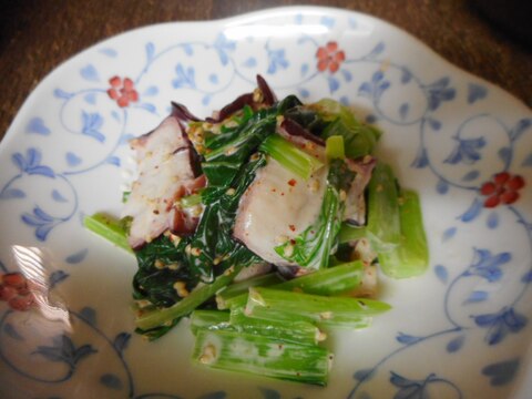 小松菜とタコのマヨサラダ